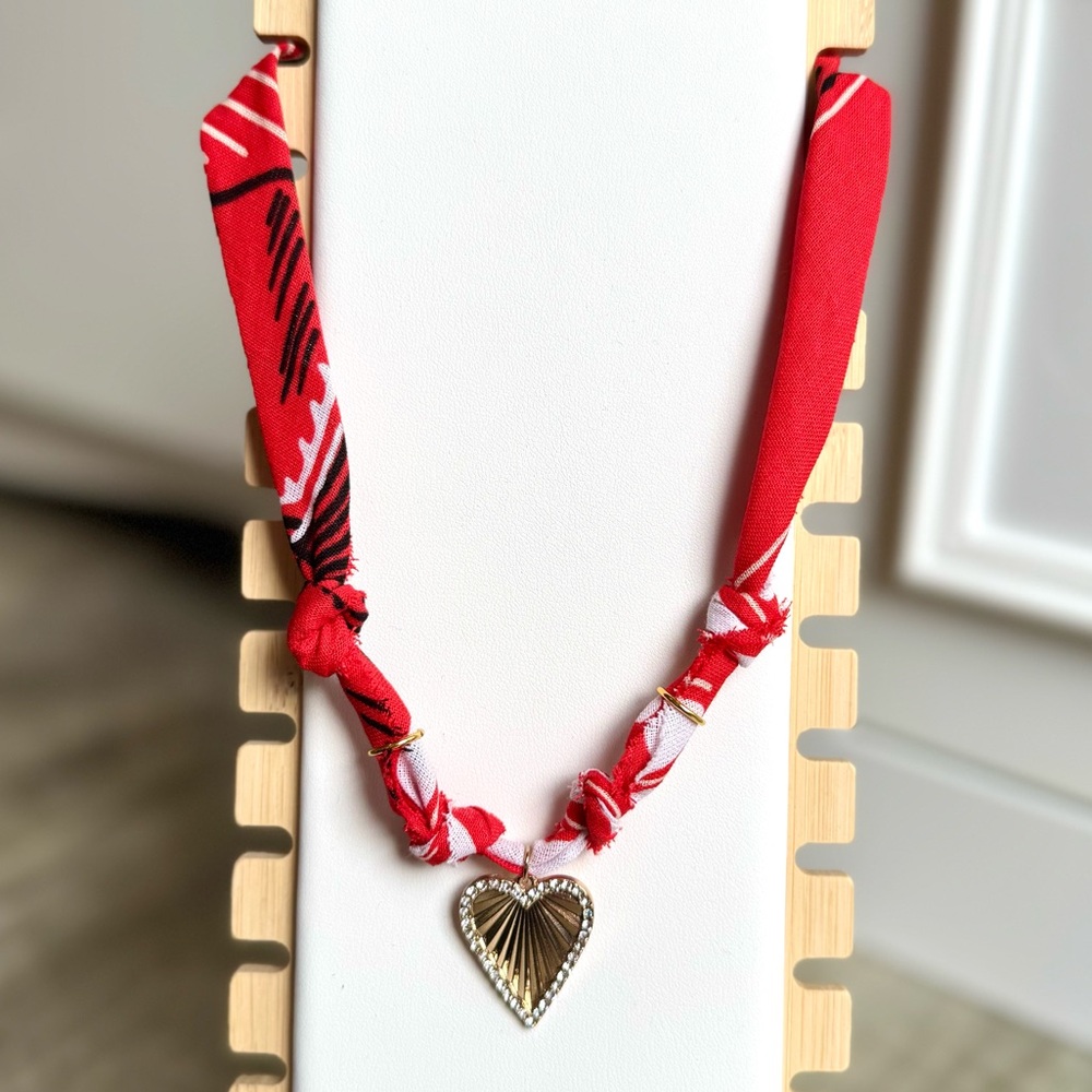 bandana charm necklace